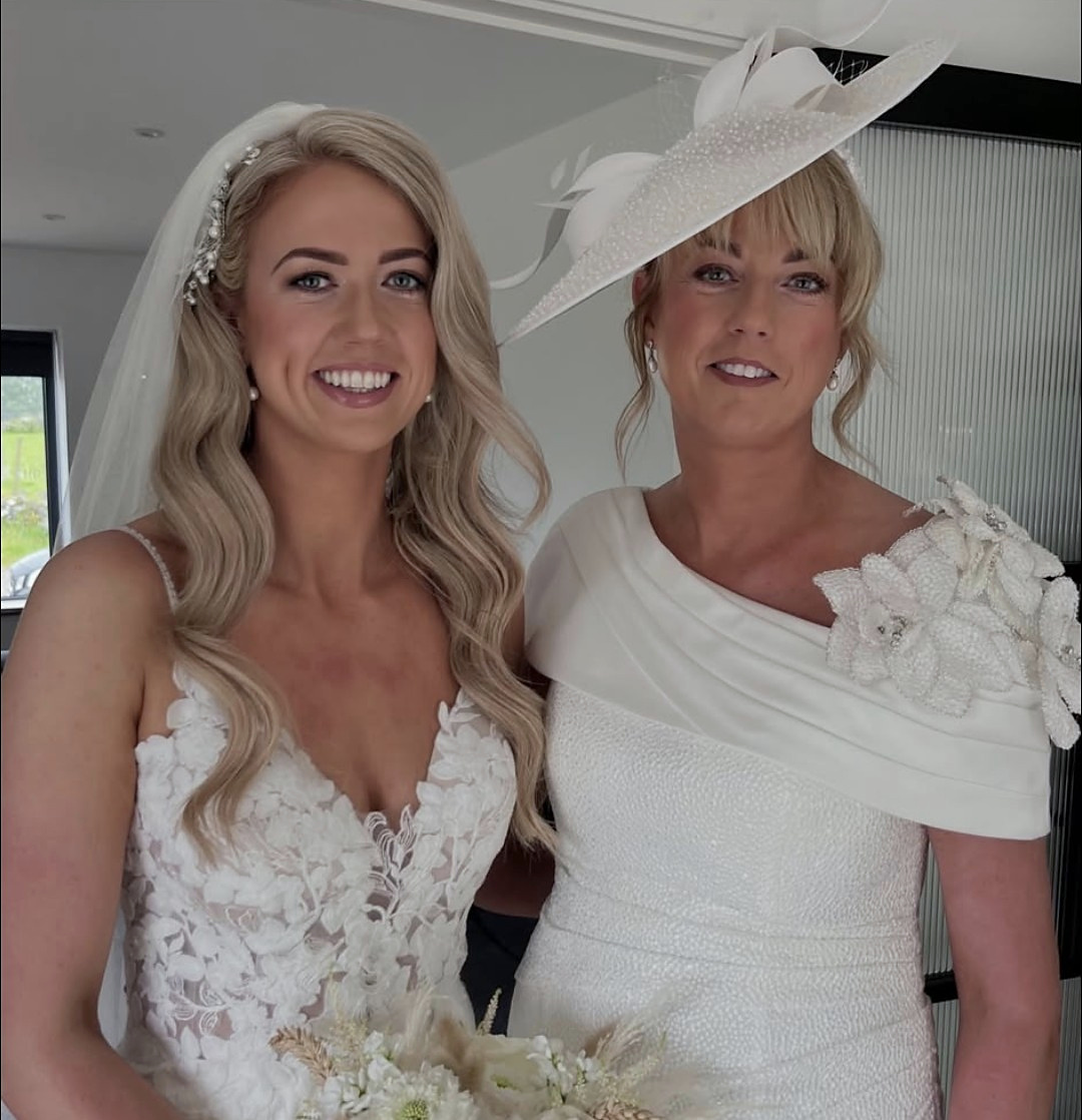Mother and Daughter bridal hair by Laura Lou Bridal, County Kerry